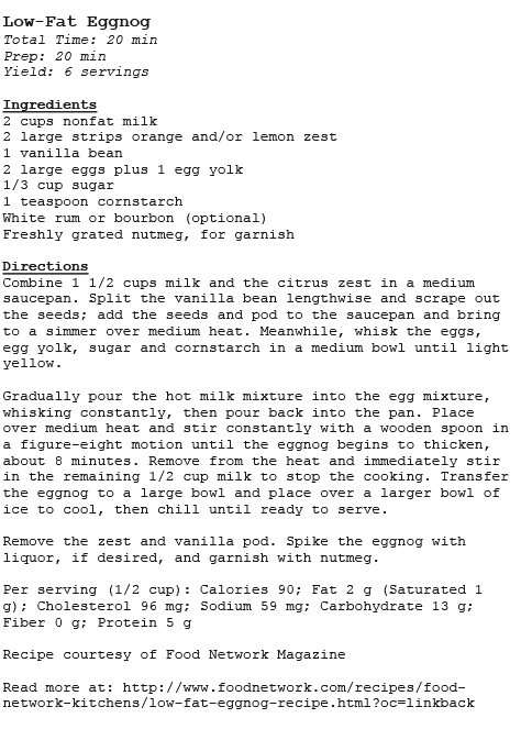 Low Fat Egg Nogg