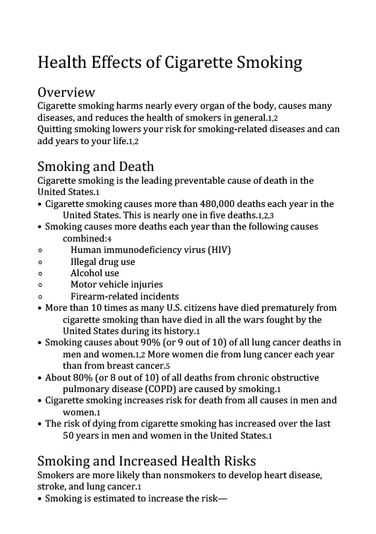 Health Effects of Cigarette Smoking-1
