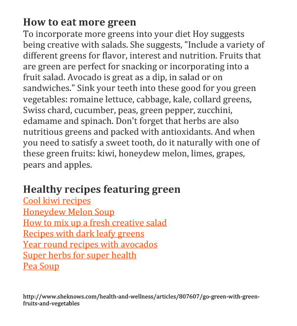 Go Green with Green Fruits and Vegetables-2
