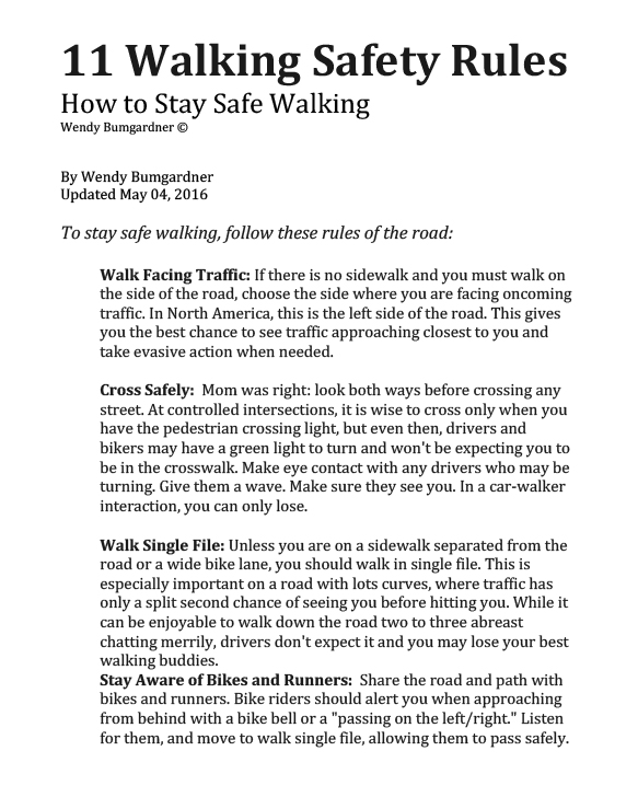 Walking rules-1