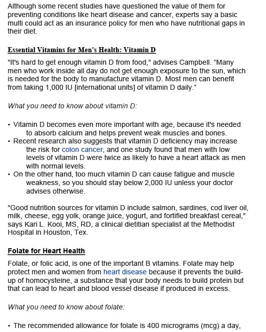 Essential Vitamins for Men-2