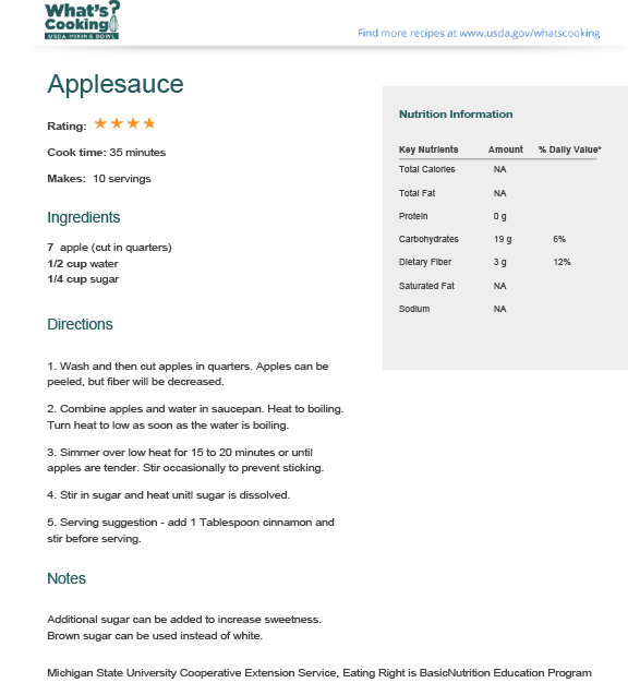 Applesauce | What's Cooking? USDA Mixing Bowl